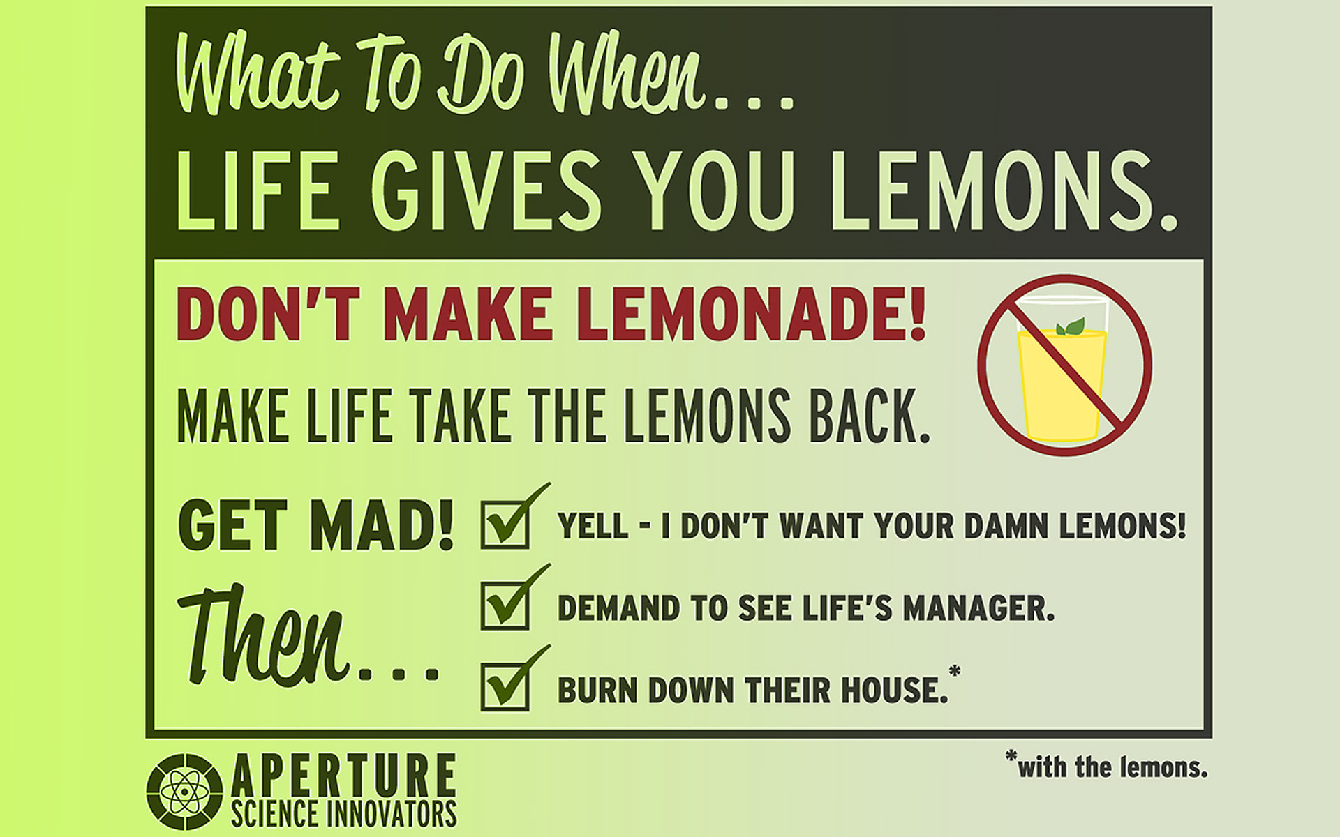 what to do when life gives you lemons